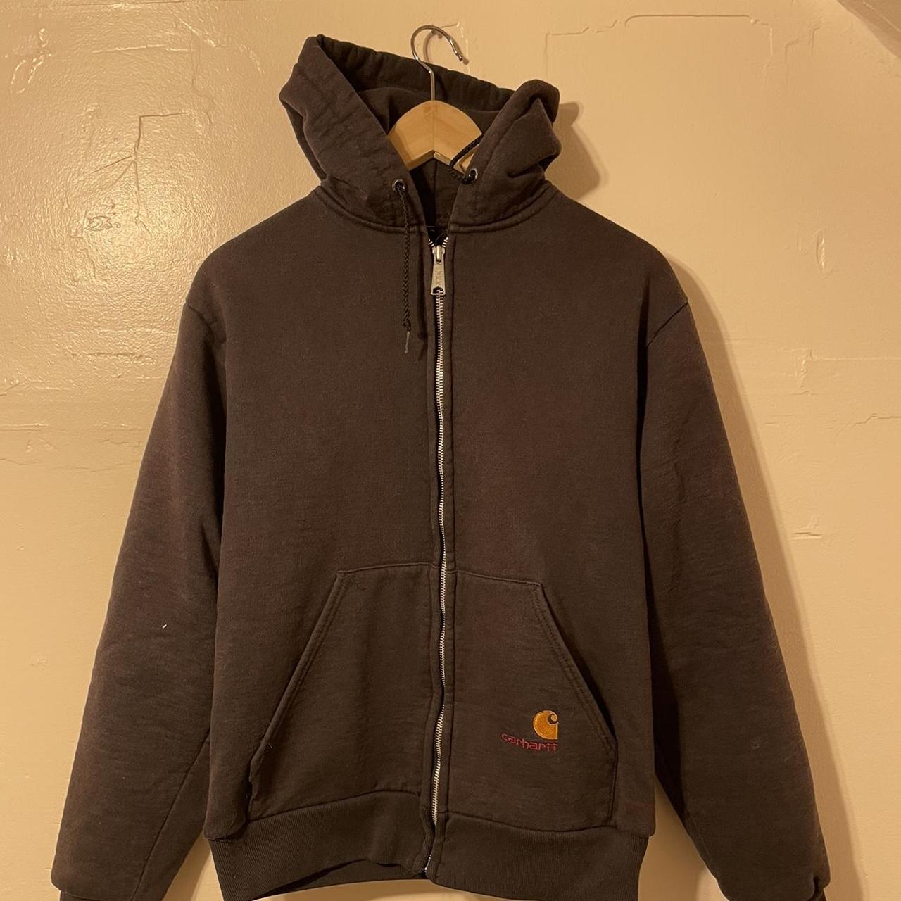 Vintage Carhartt Insulated Zip Up Hoodie with Sweet... Depop