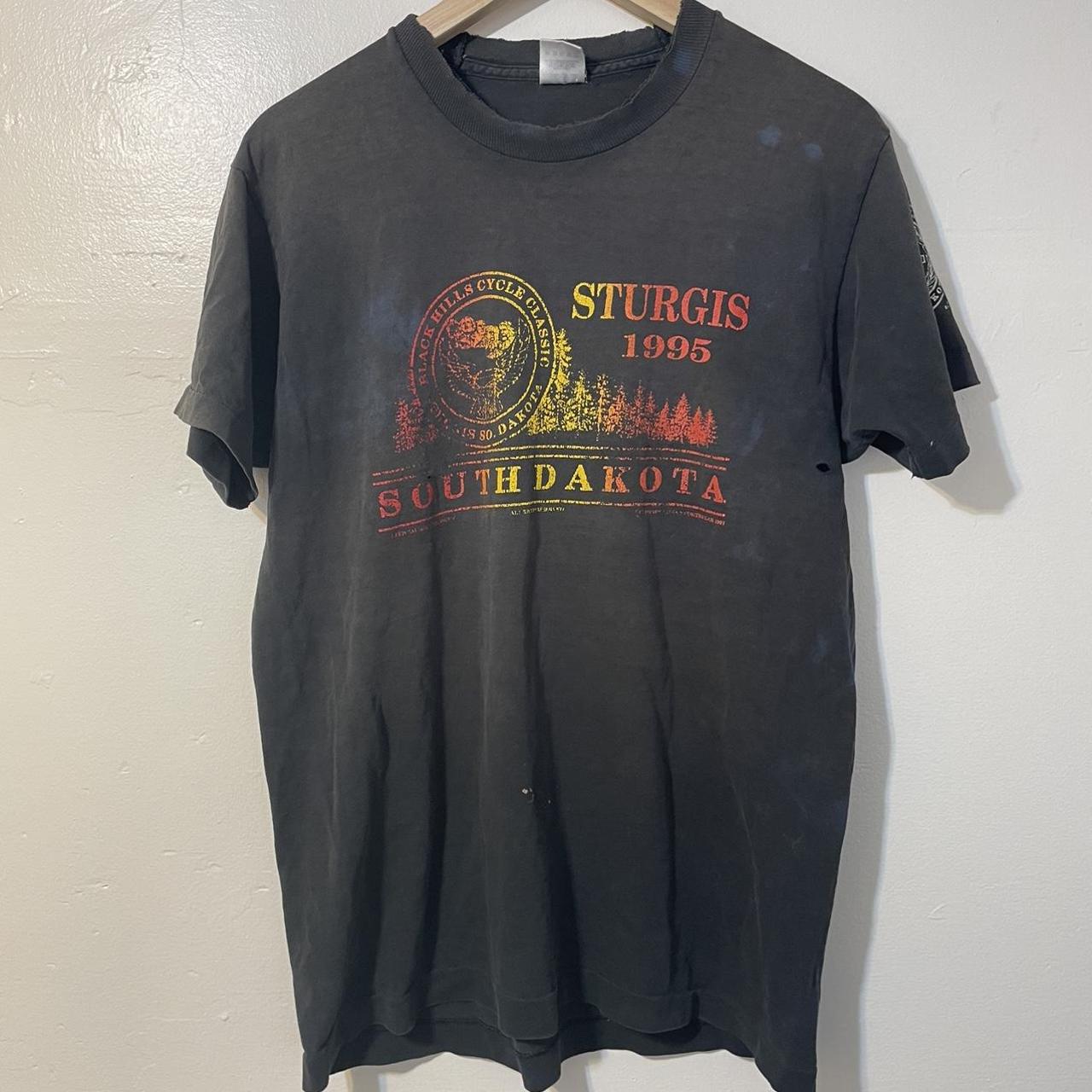 Vintage 90s Sturgis Bike Week Super Faded and... - Depop