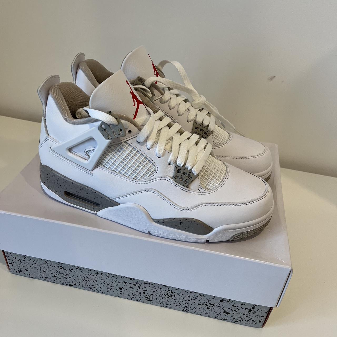 jordans grey and white junior