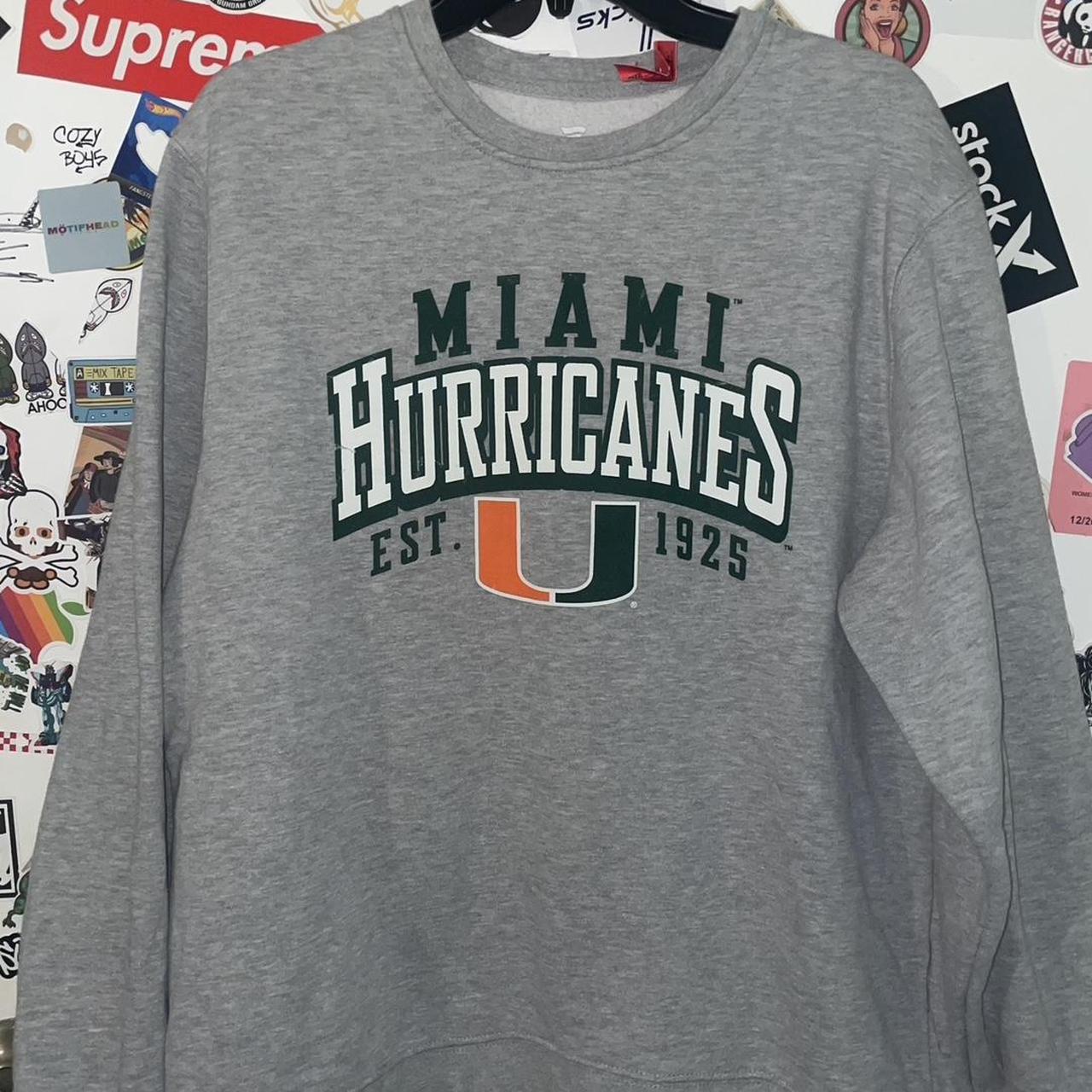 University of Miami Hurricanes Crewneck... - Depop