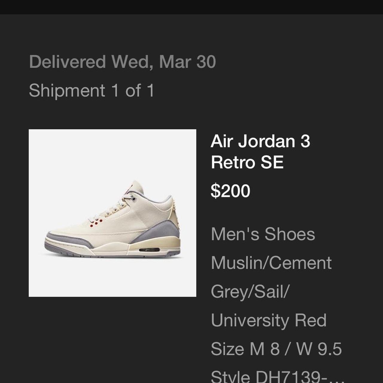 Jordan 3 outlet march 30