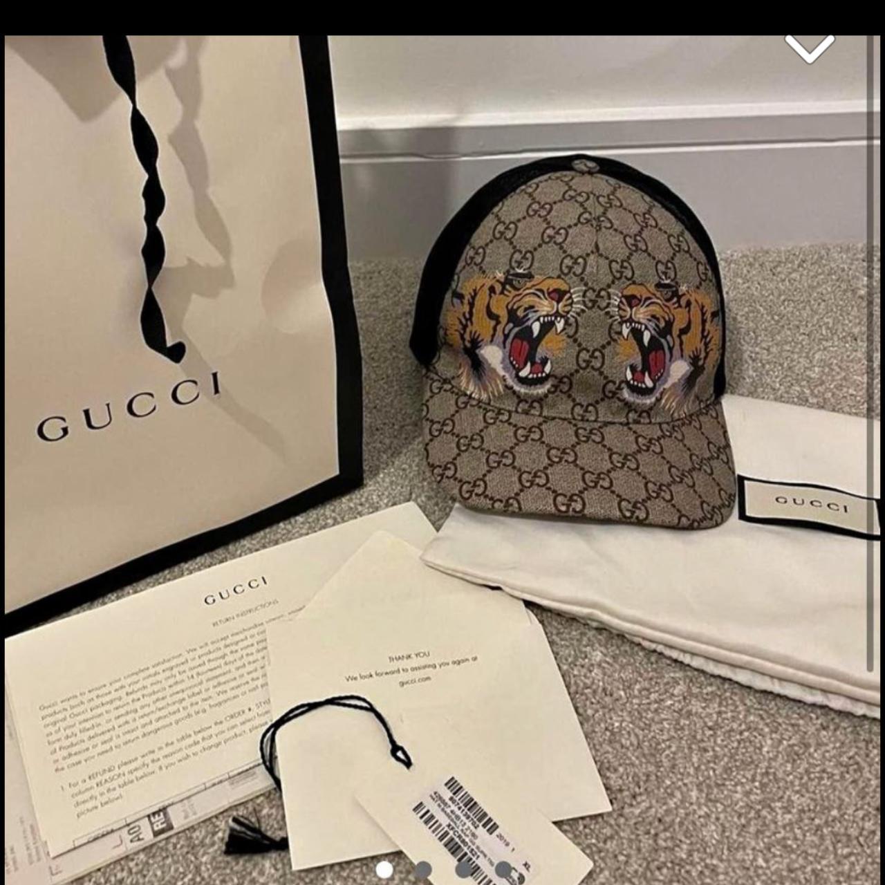 Gucci 2 Tiger Hat Size XL adjustable size, comes... - Depop