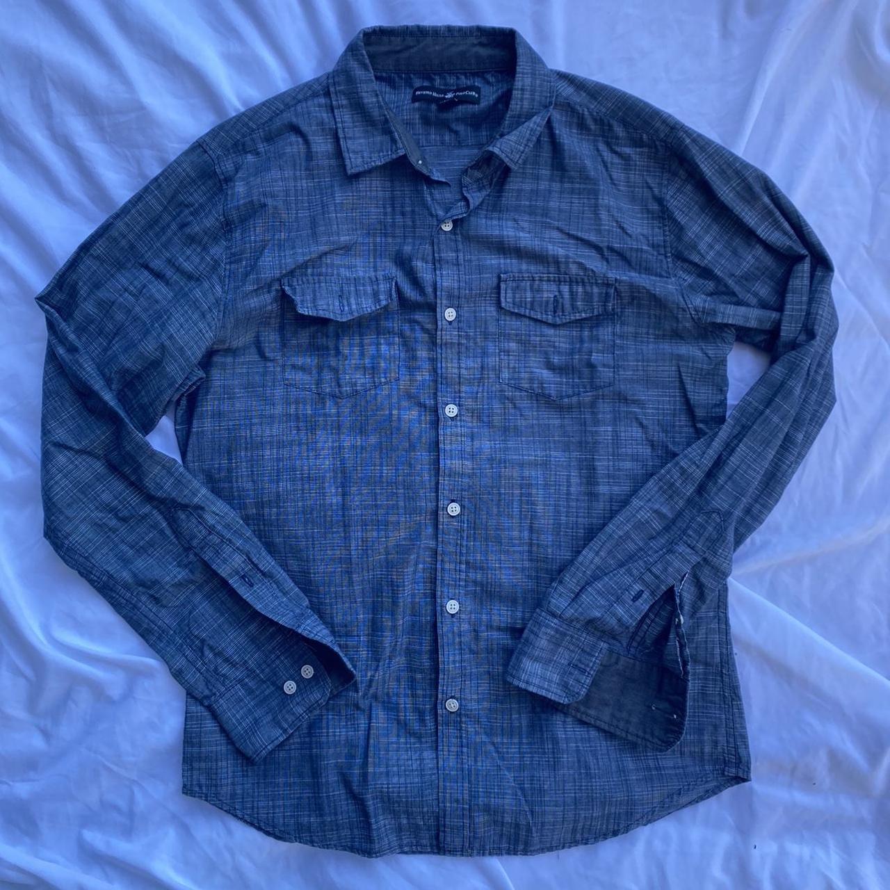 Beverly hills polo club mens blue button up In. Depop