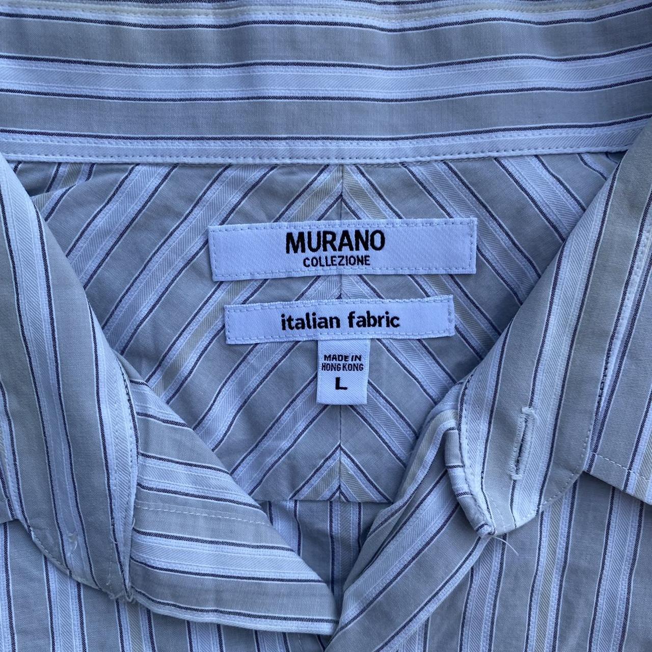 Murano Men's Grey and White Shirt | Depop