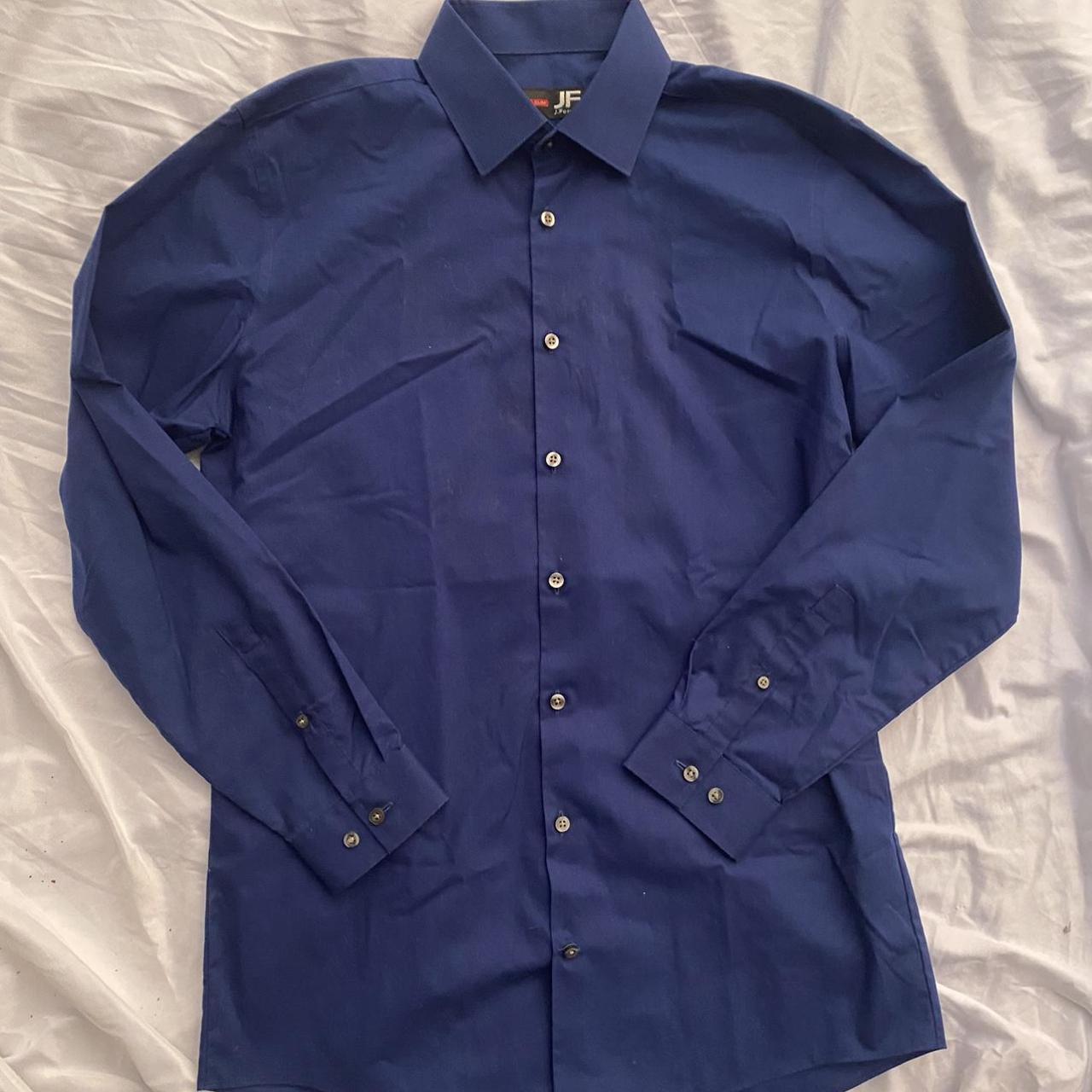 JF J.Ferrar Men's Blue Shirt | Depop