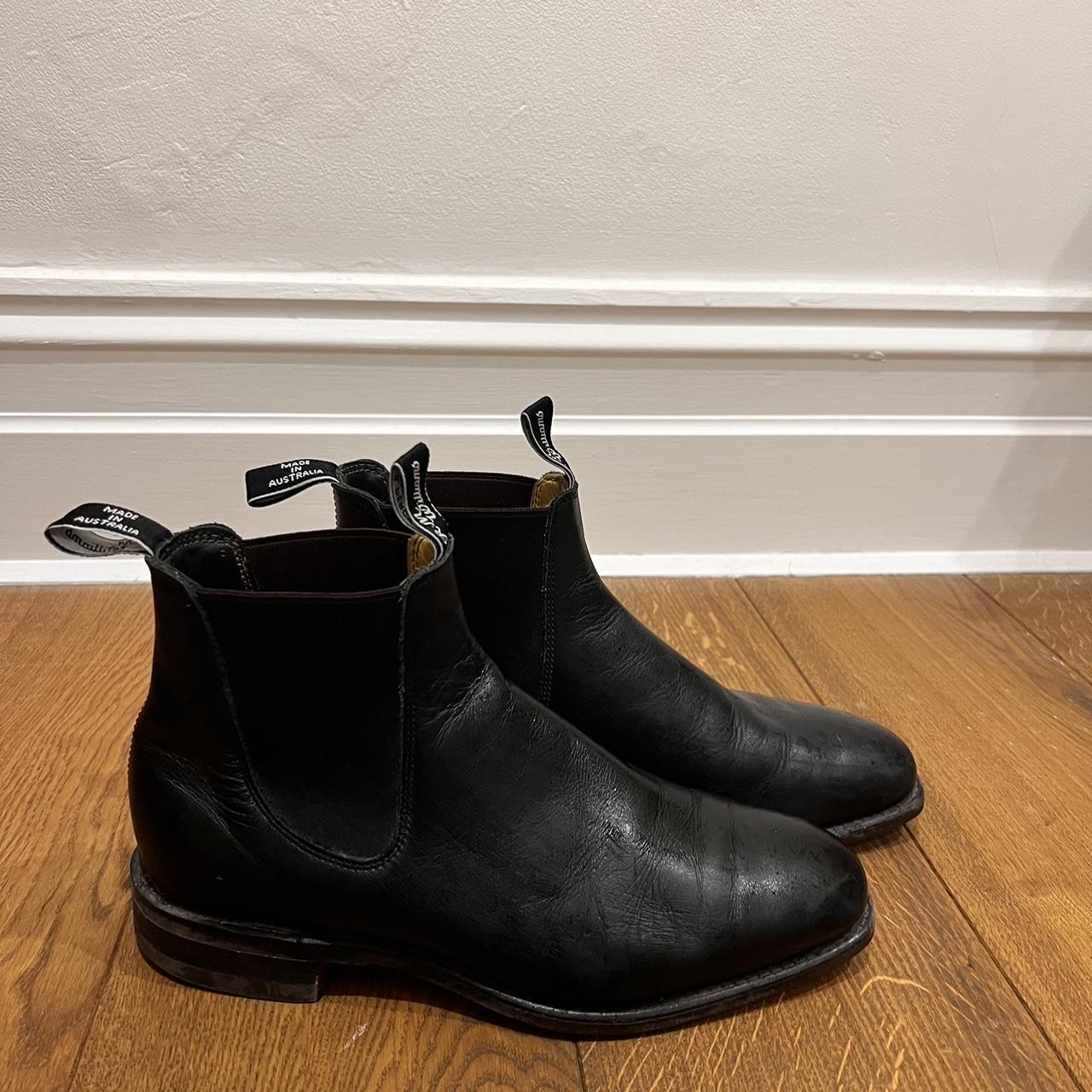 RM WILLIAM BOOTS BLACK LEATHER SIZE 8.5 US... - Depop