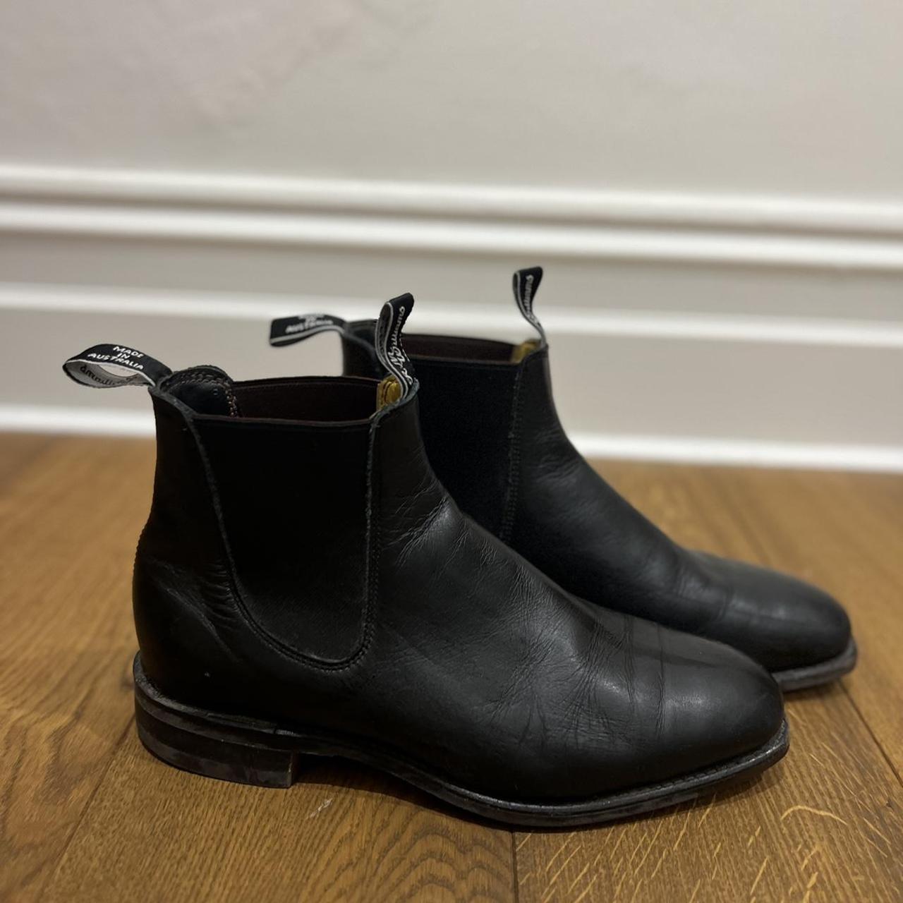 RM WILLIAM BOOTS BLACK LEATHER SIZE 8.5 US... - Depop