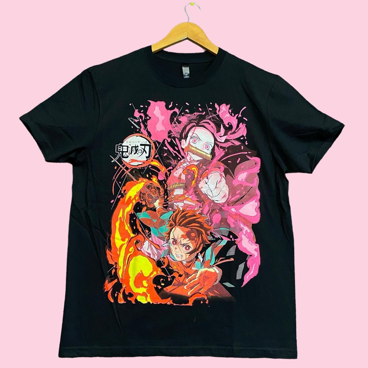 Tanjiro and Nezuko Retro Art Demon Slayer T-Shirt T-Shirt