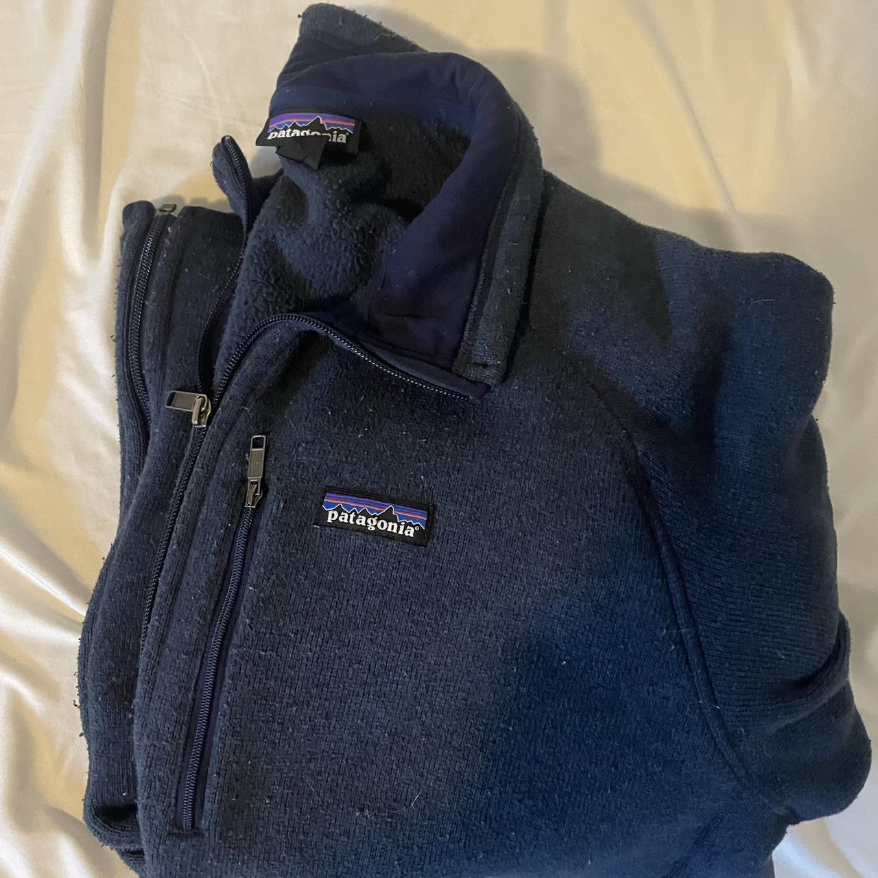 mens patagonia zip up jacket w zipper pockets size... Depop