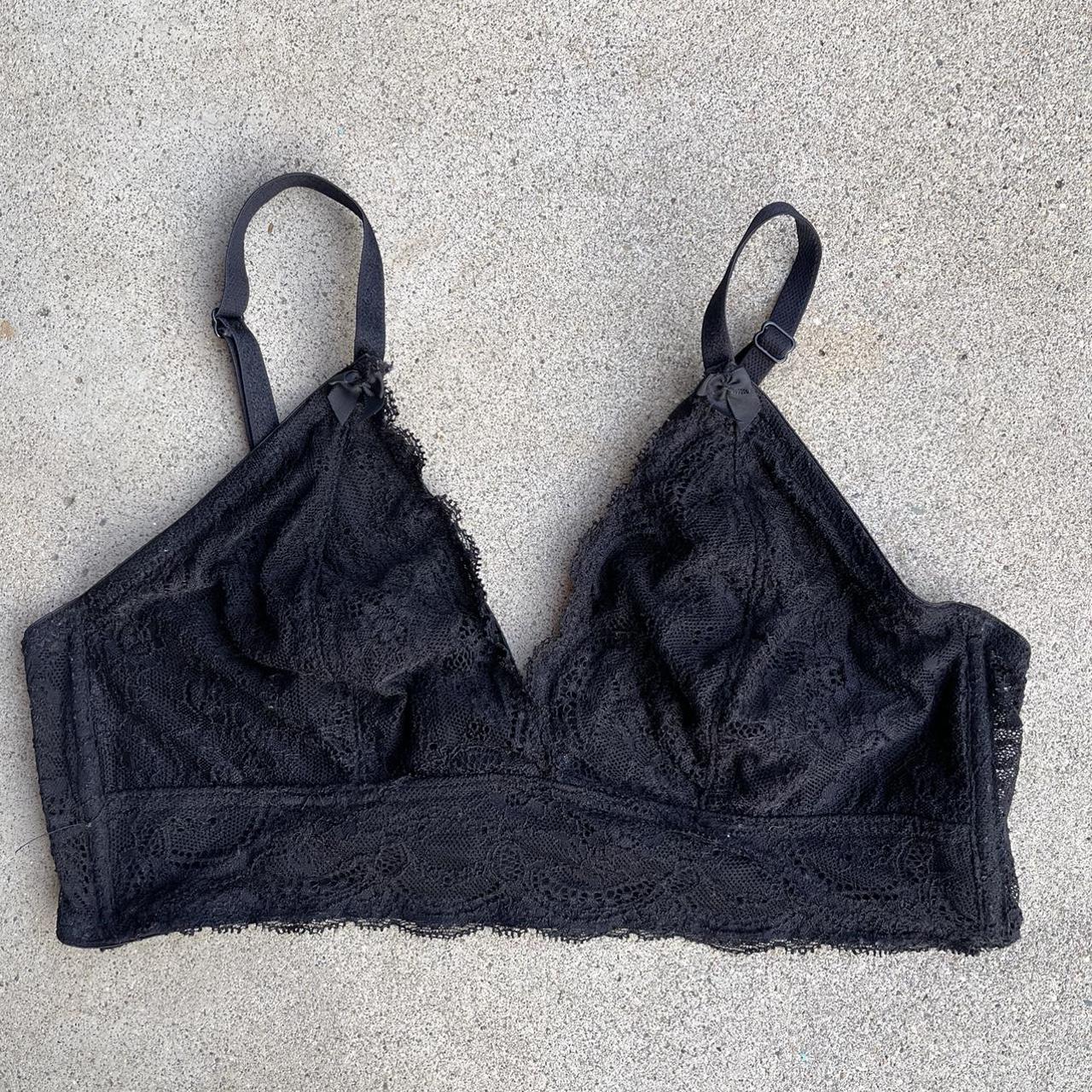 sexy lil black bralette from Laura Ashley, size - Depop