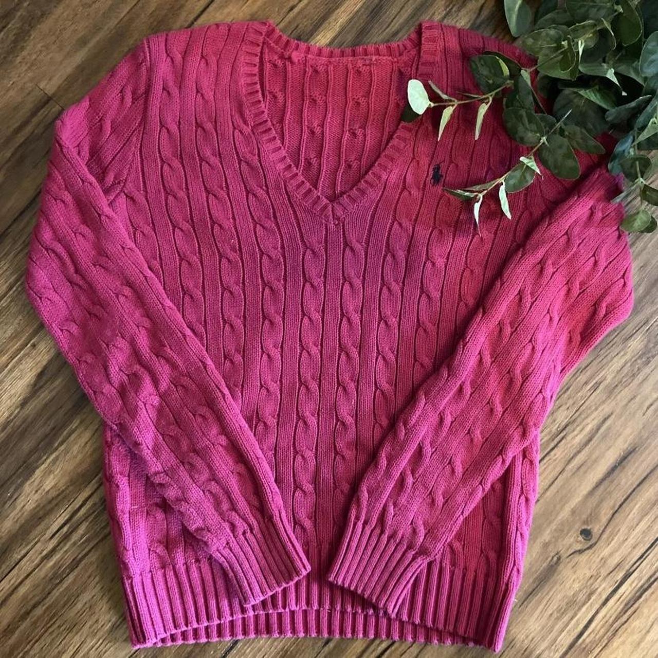 Polo Ralph Lauren Pink Jumper Buy Polo Pink Womens Crew Neck Cable - Main Image