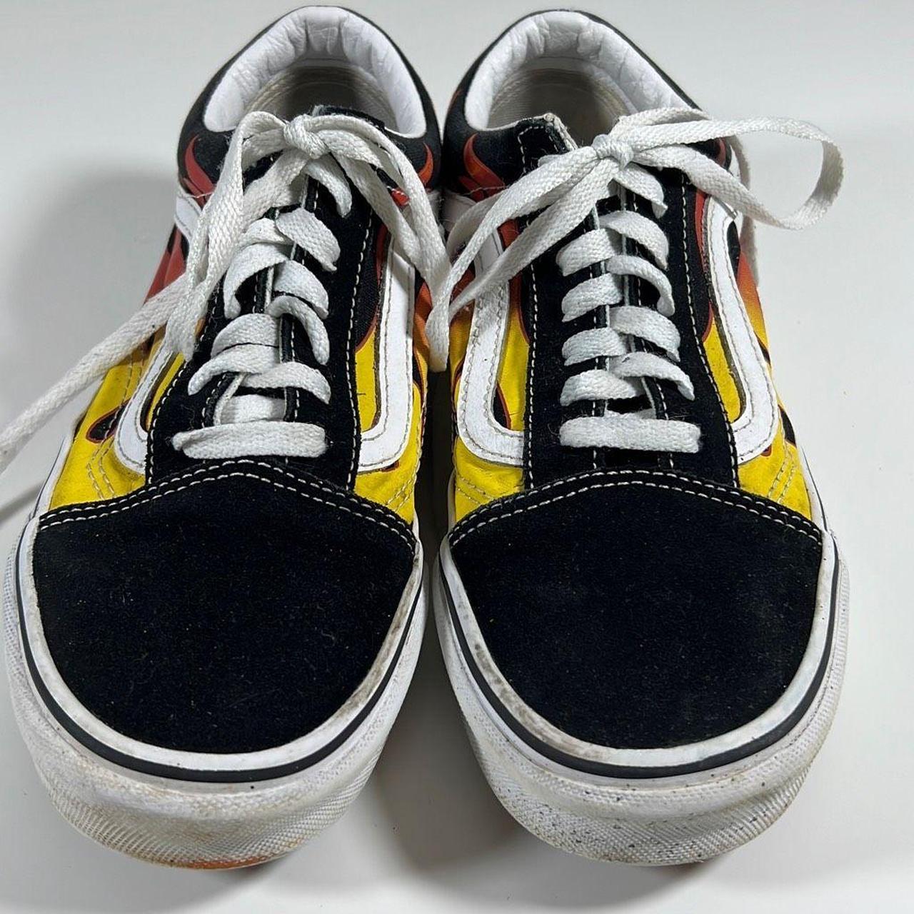 Old school best sale vans with flames