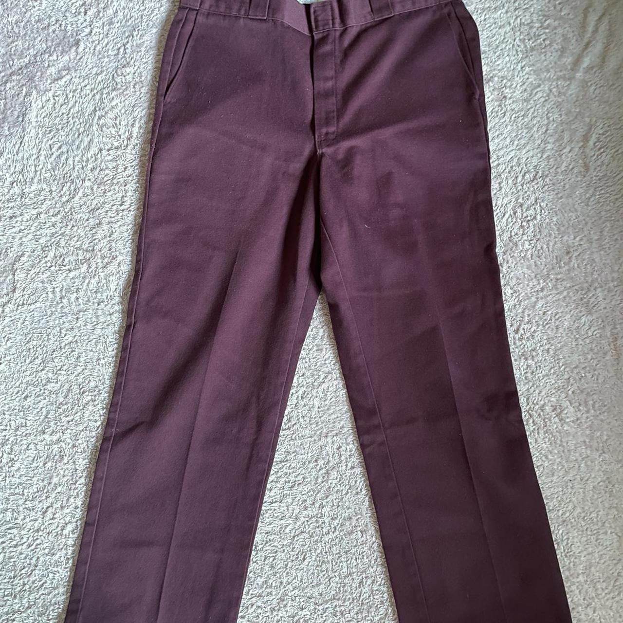 Dickies vintage 00’s burgundy original work pants... - Depop