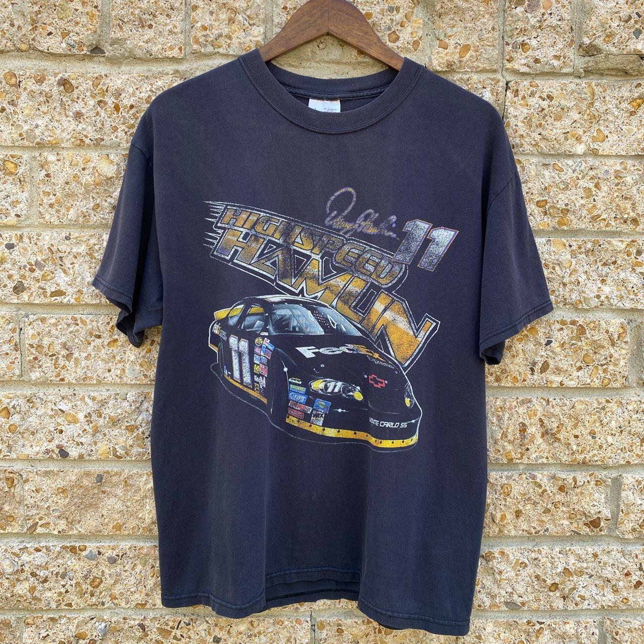 NASCAR Denny Hamlin vintage t-shirt Size - Large... - Depop