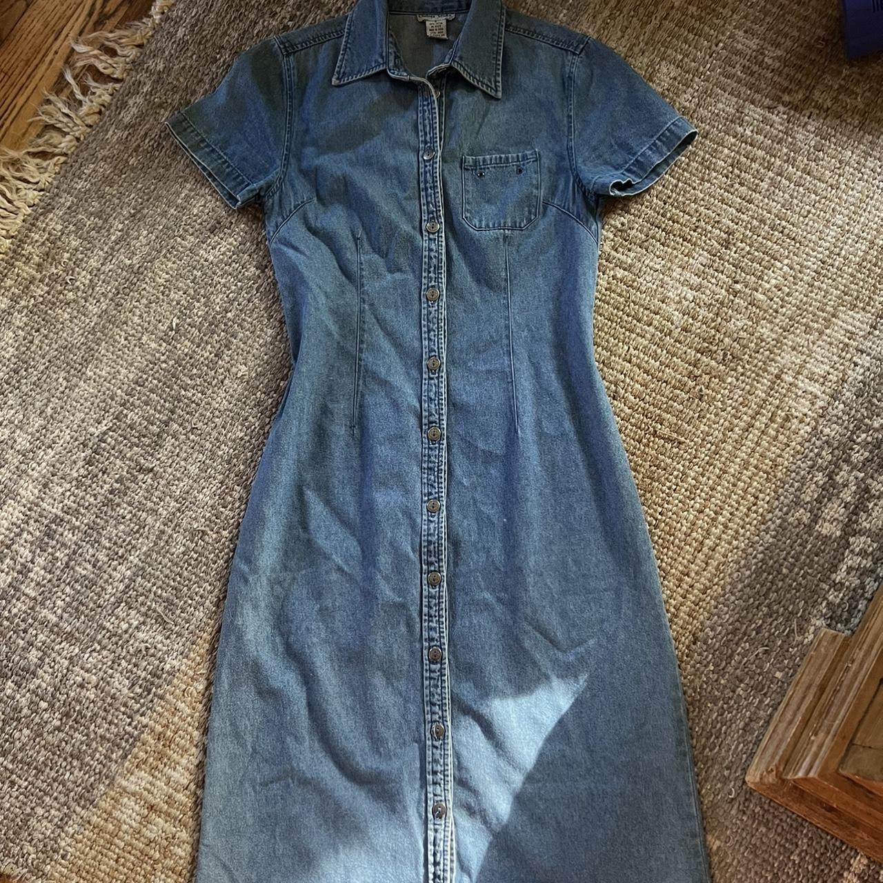 Vintage Chelsea Studios 100% SOFT denim maxi dress!... - Depop