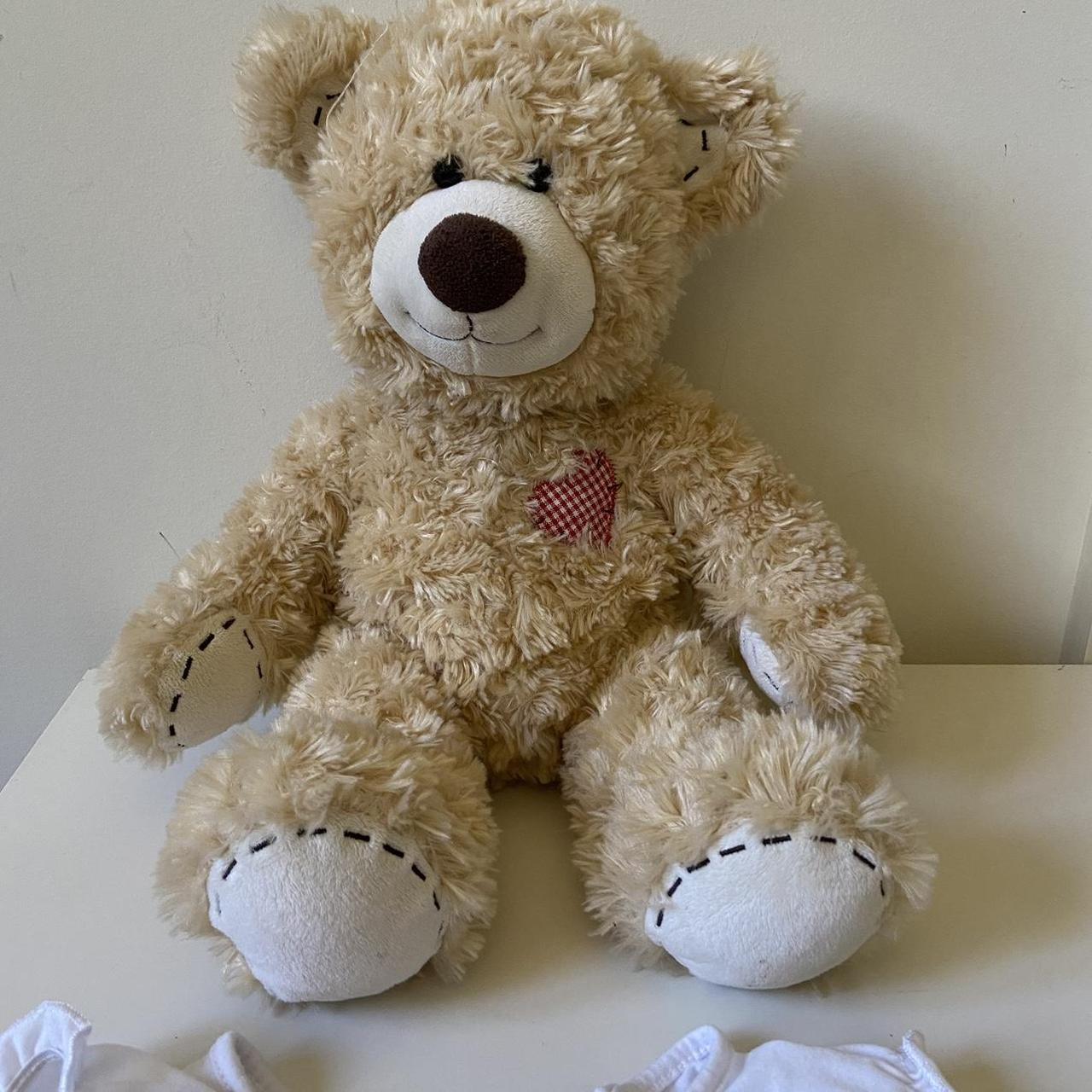 Build-a-bear, cute soft bear has a heart beat in the | Depop