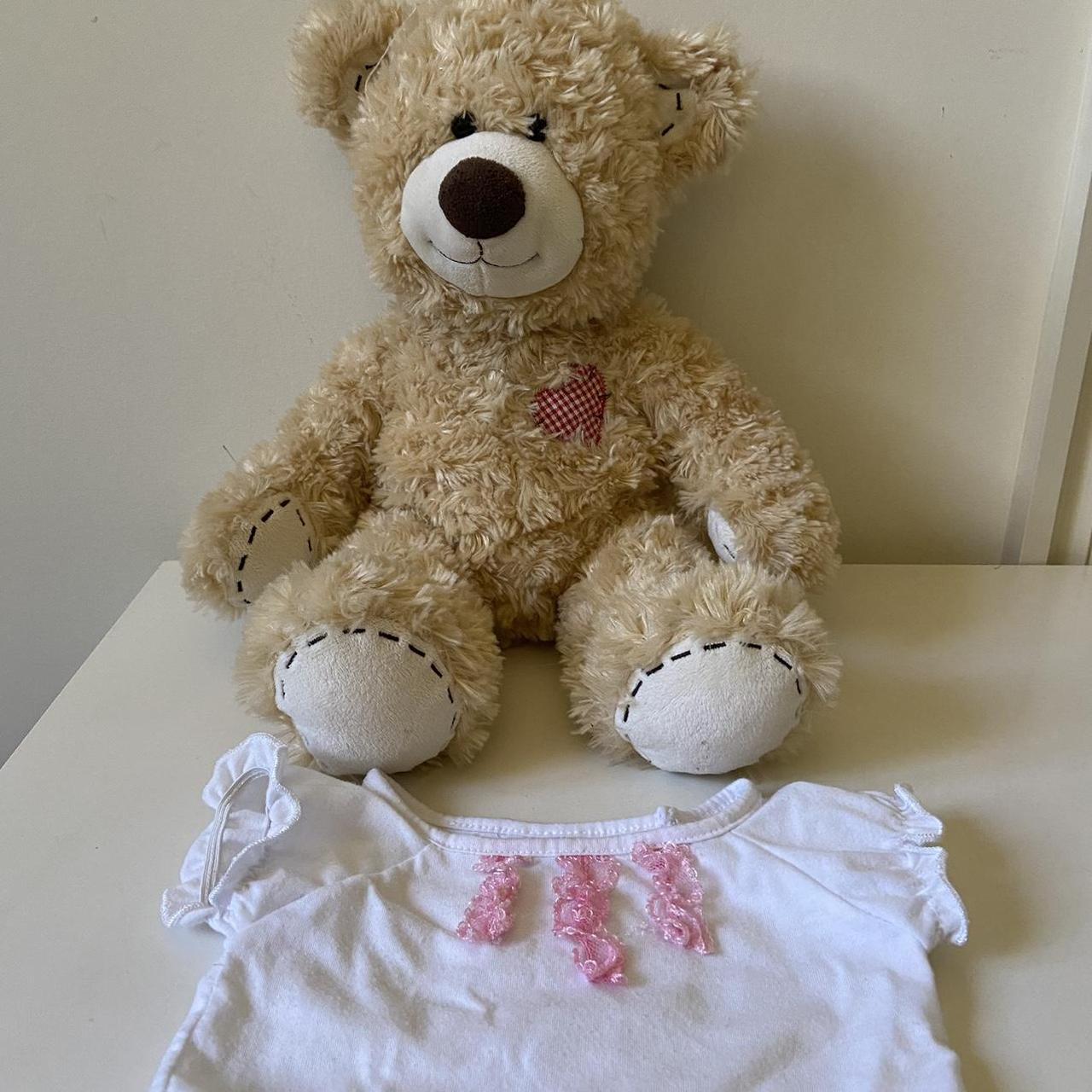 Build-a-bear, cute soft bear has a heart beat in the... - Depop