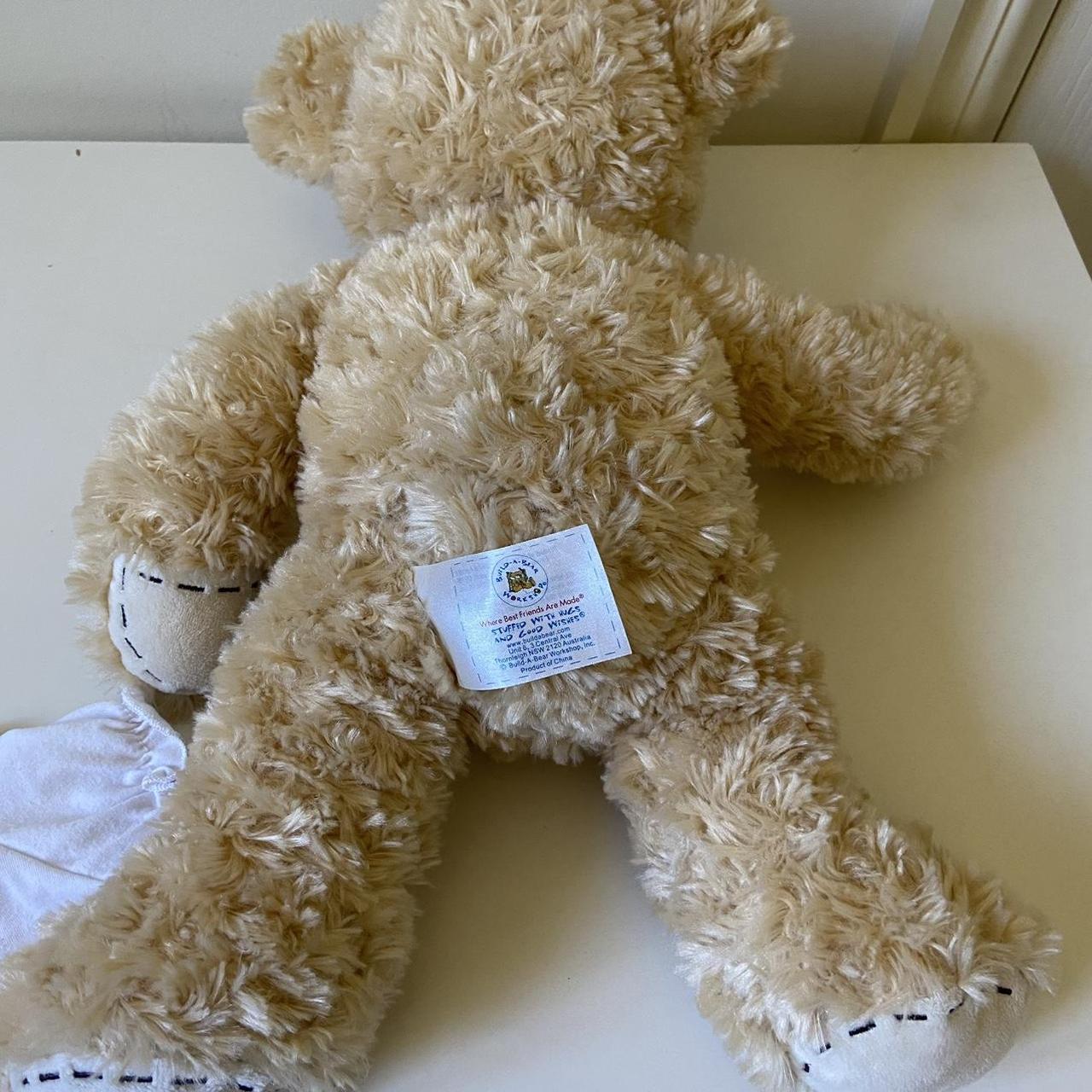 Build-a-bear, cute soft bear has a heart beat in the | Depop