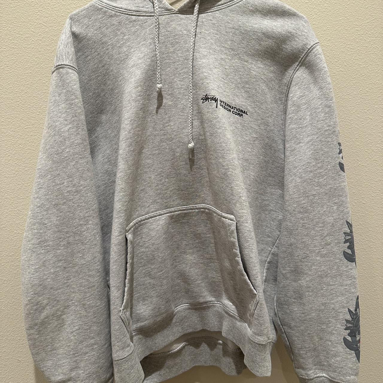 Stüssy Men's Grey Hoodie | Depop