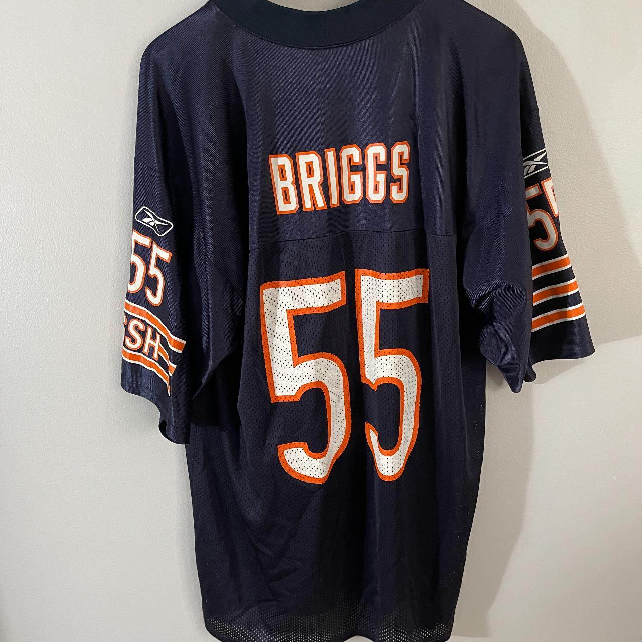 NFL Chicago Bears #55 Lance Briggs Mens Medium NFL Team Dark Navy Home  Jersey