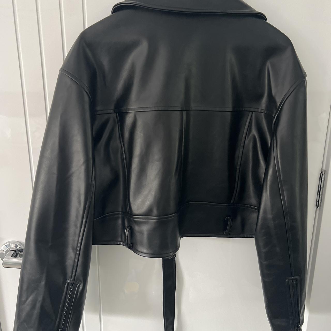 Lioness biker girl leather jacket Oversized... - Depop