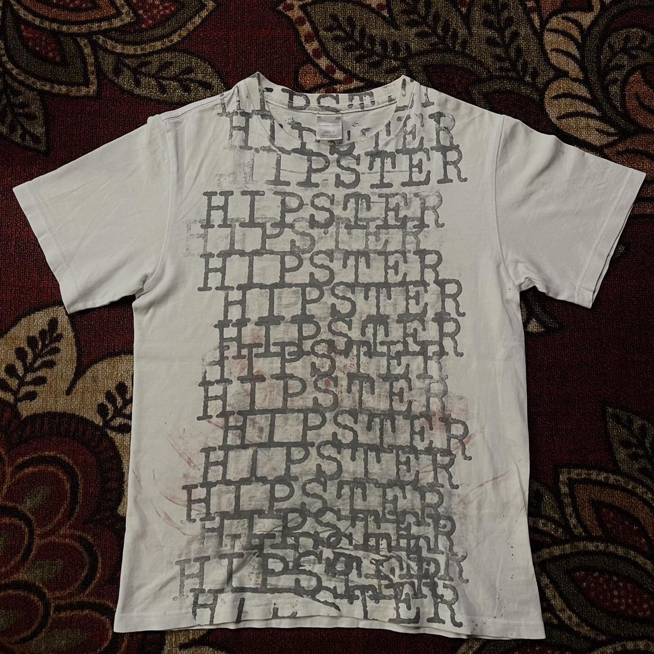 Number (N)ine SS02 “Hipster” Tee, Tagged as size 2,...