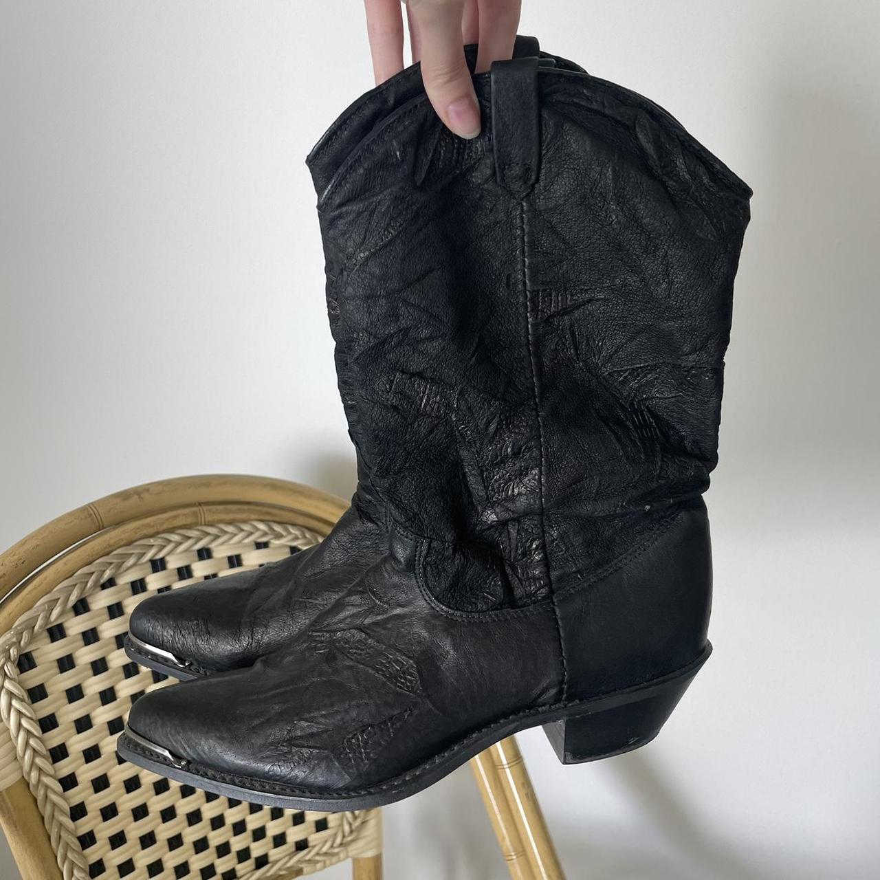 high black cowboy boots