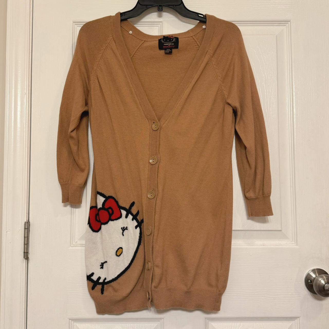 Vintage Hello Kitty x Forever 21 brown/tan button