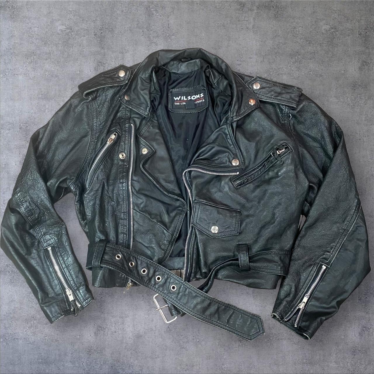 the coolest biker moto jacket brand: wilson’s... - Depop