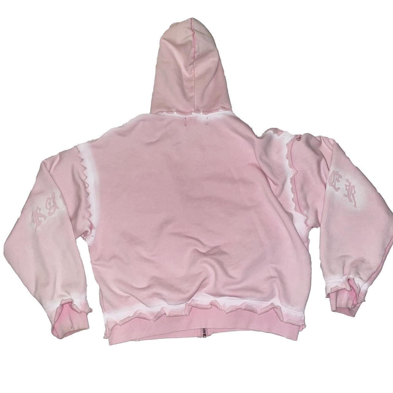 racer worldwide pink tattoo zip up hoodie sold out... - Depop