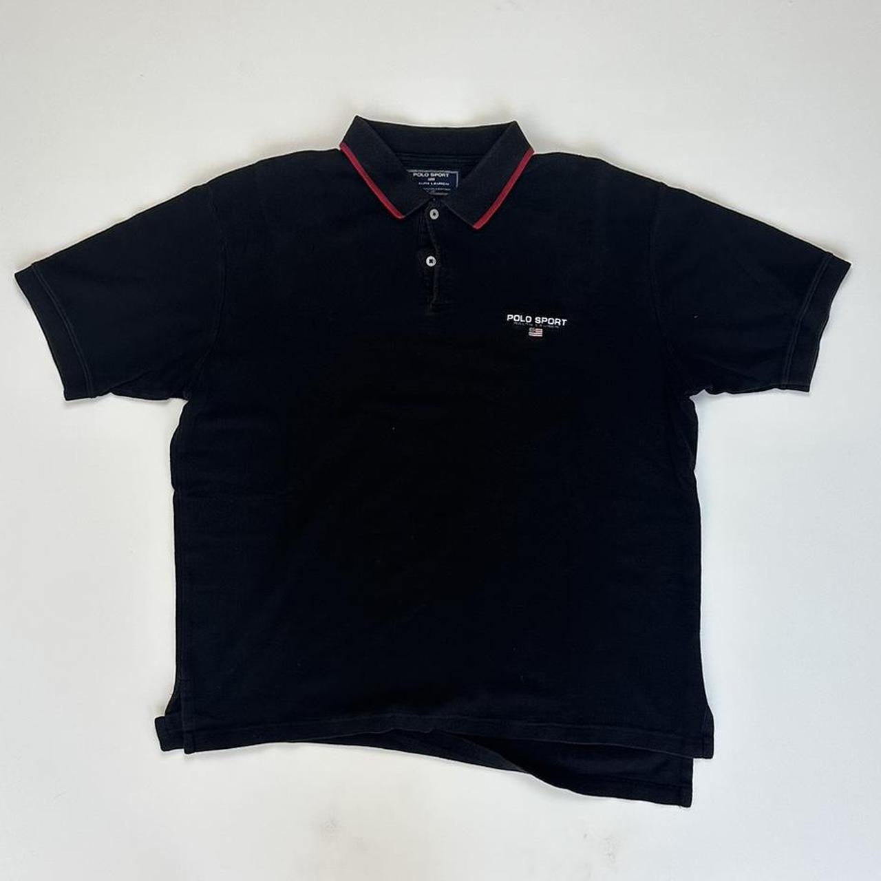 Polo Sport Men's Black and Red Polo-shirts | Depop