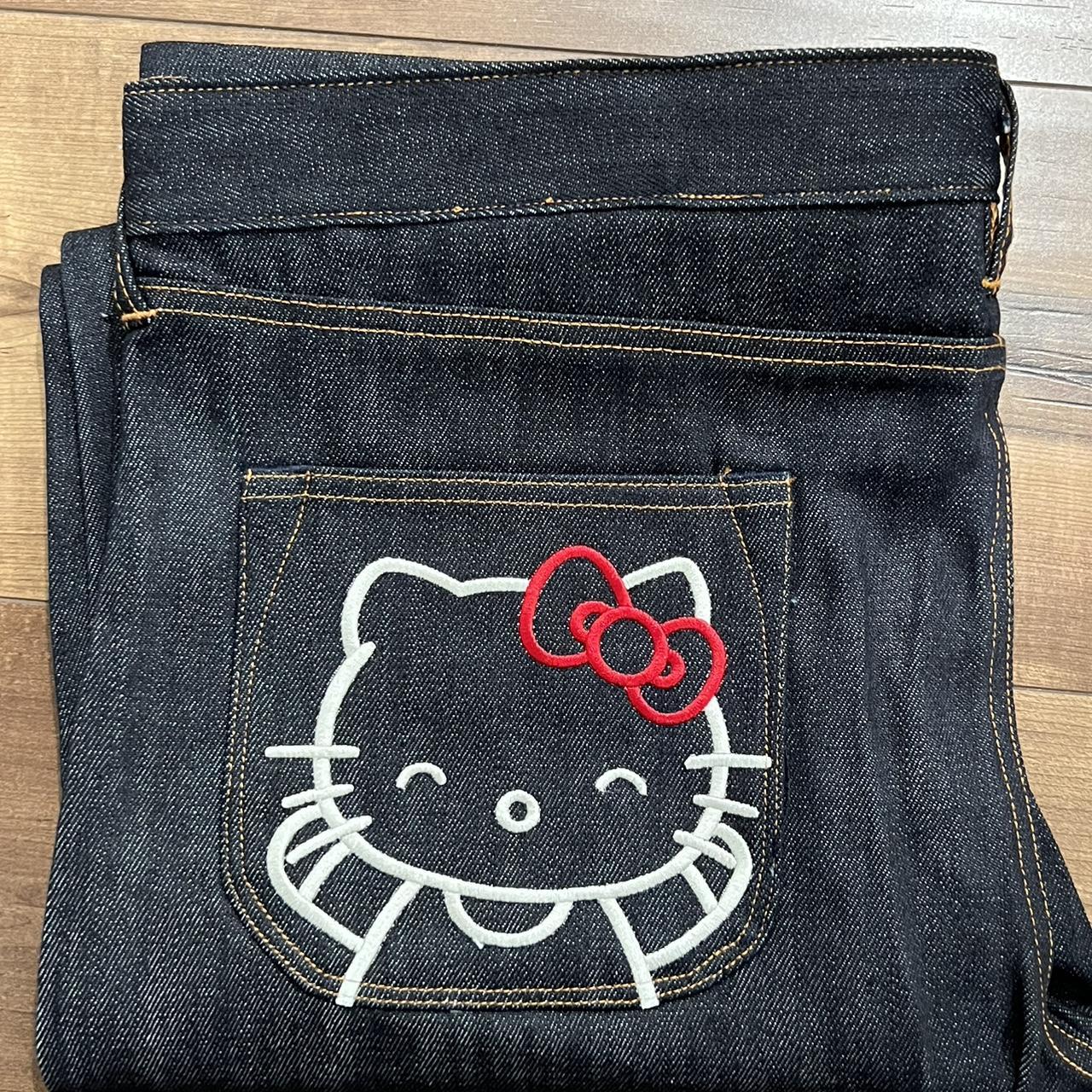 Evisu x Hello Kitty Embroidered Selvedge... Depop