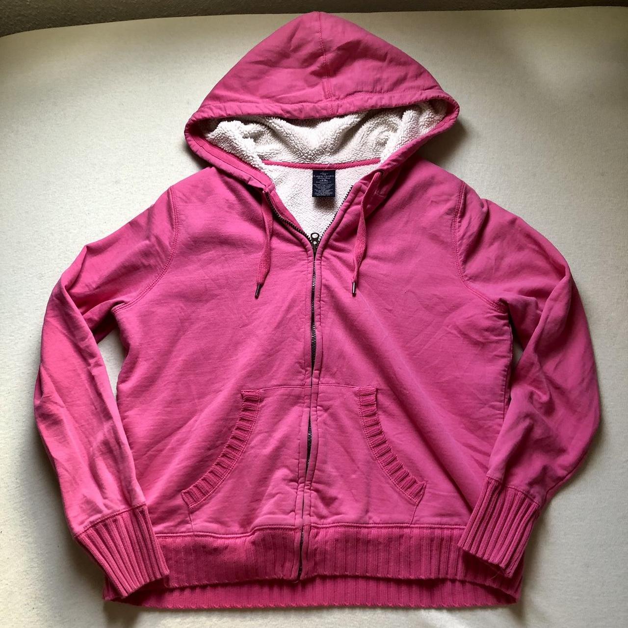 Pink Fleece Lined Zip Up Hoodie super warm and... - Depop