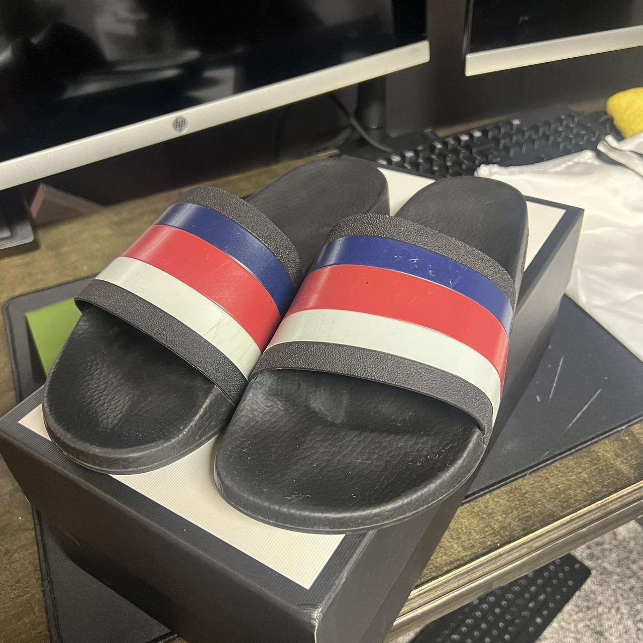 Gucci slides, worn them a decent amount so they have... - Depop