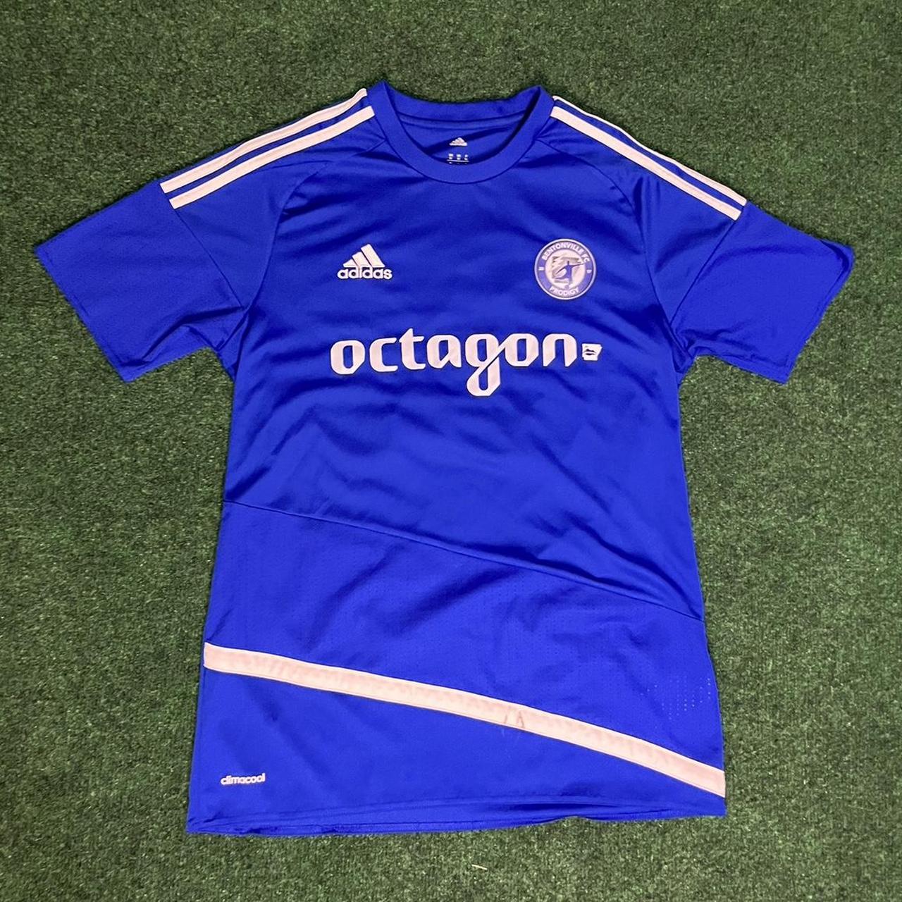 Adidas soccer jersey really nice blue true to... - Depop