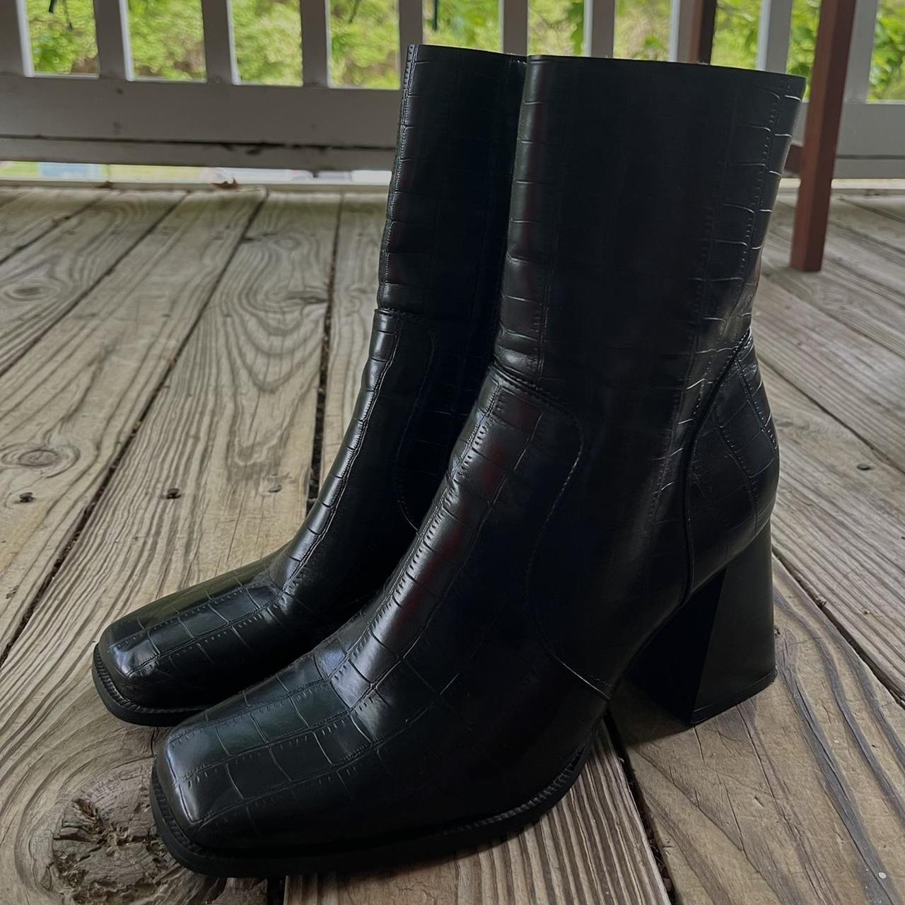 Princess Polly Women's Black Boots Depop