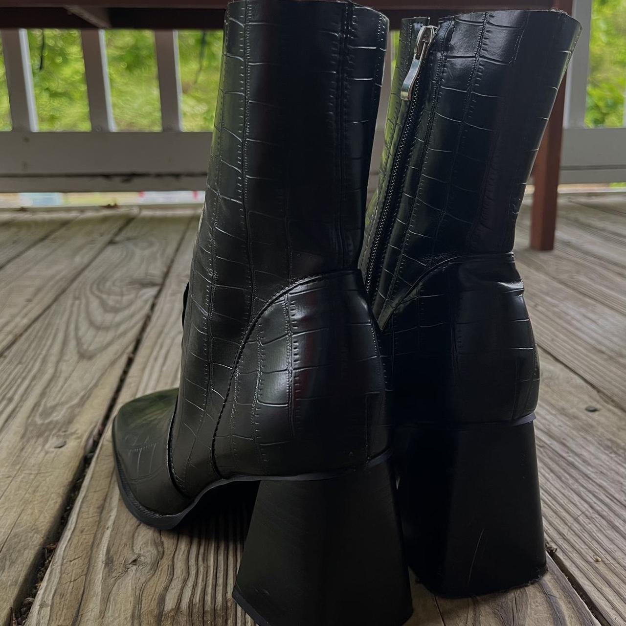 Princess Polly Women's Black Boots Depop