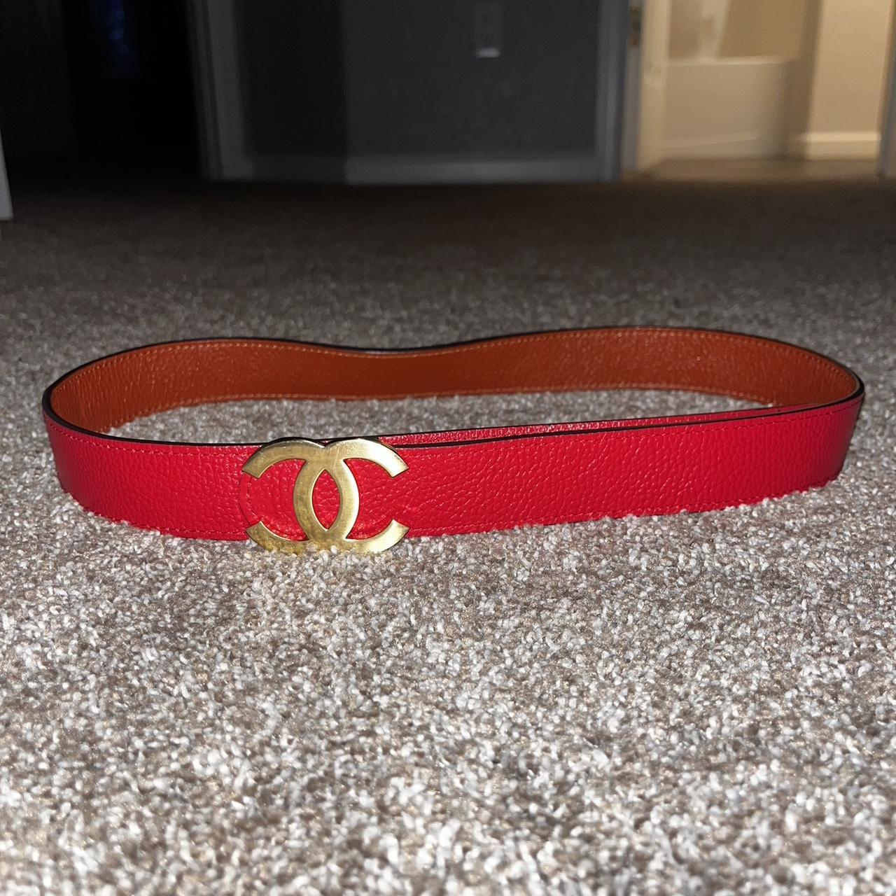 Chanel red discount belt