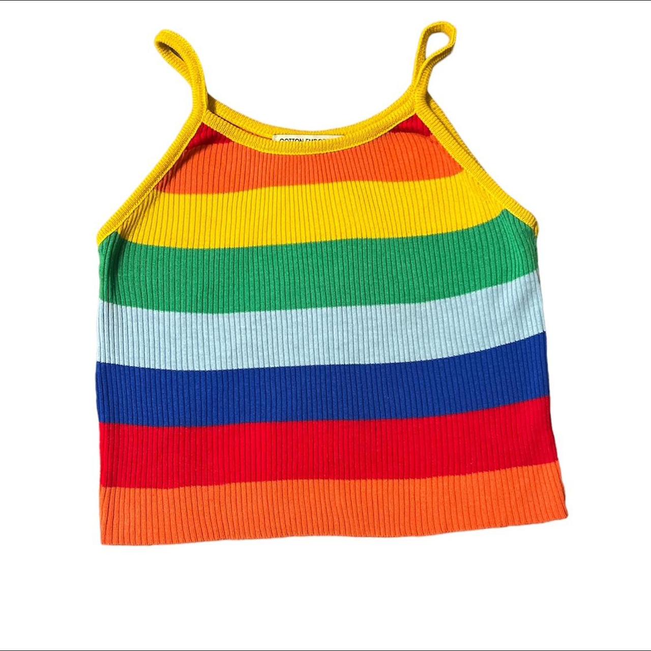 Multicolor Tank Top, Brand Cotton Emporium, Size... Depop