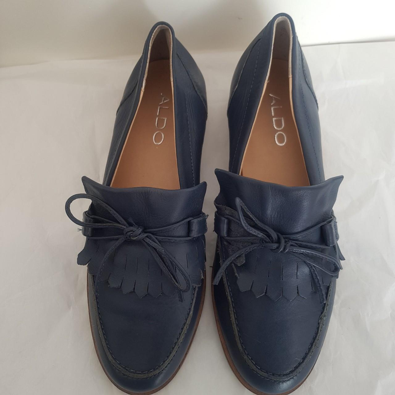 ALDO LEATHER LOAFERS WITH TASSELS. BRAND NEW / NO... - Depop