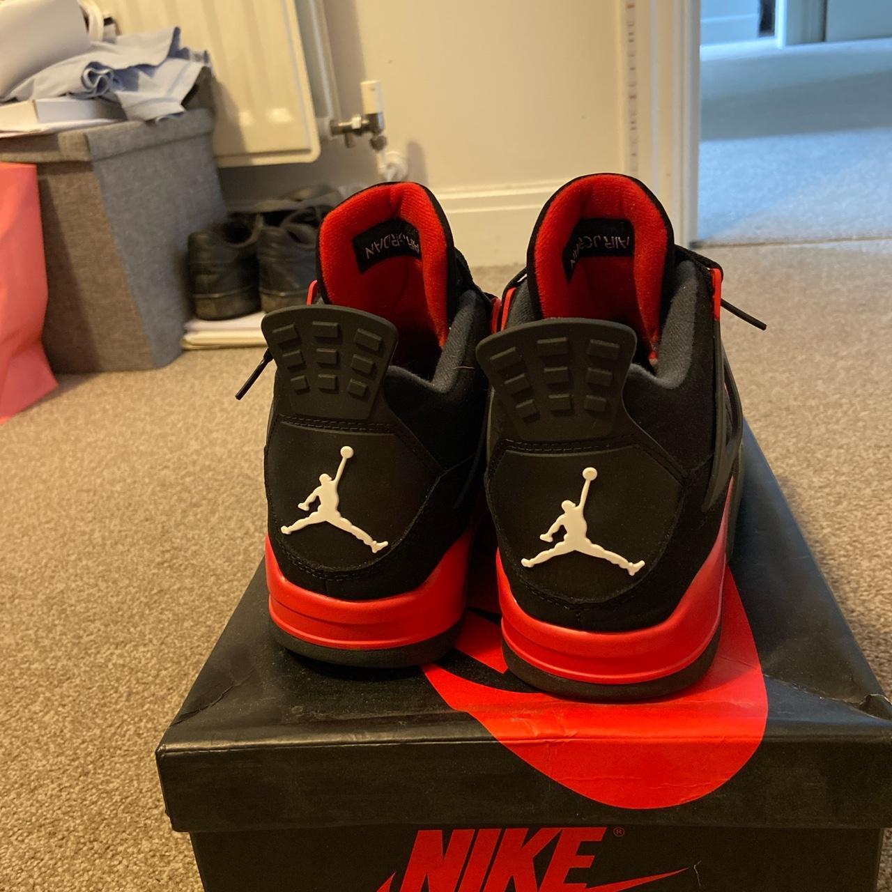 jordan 4 red thunders size 7 look real but not... - Depop