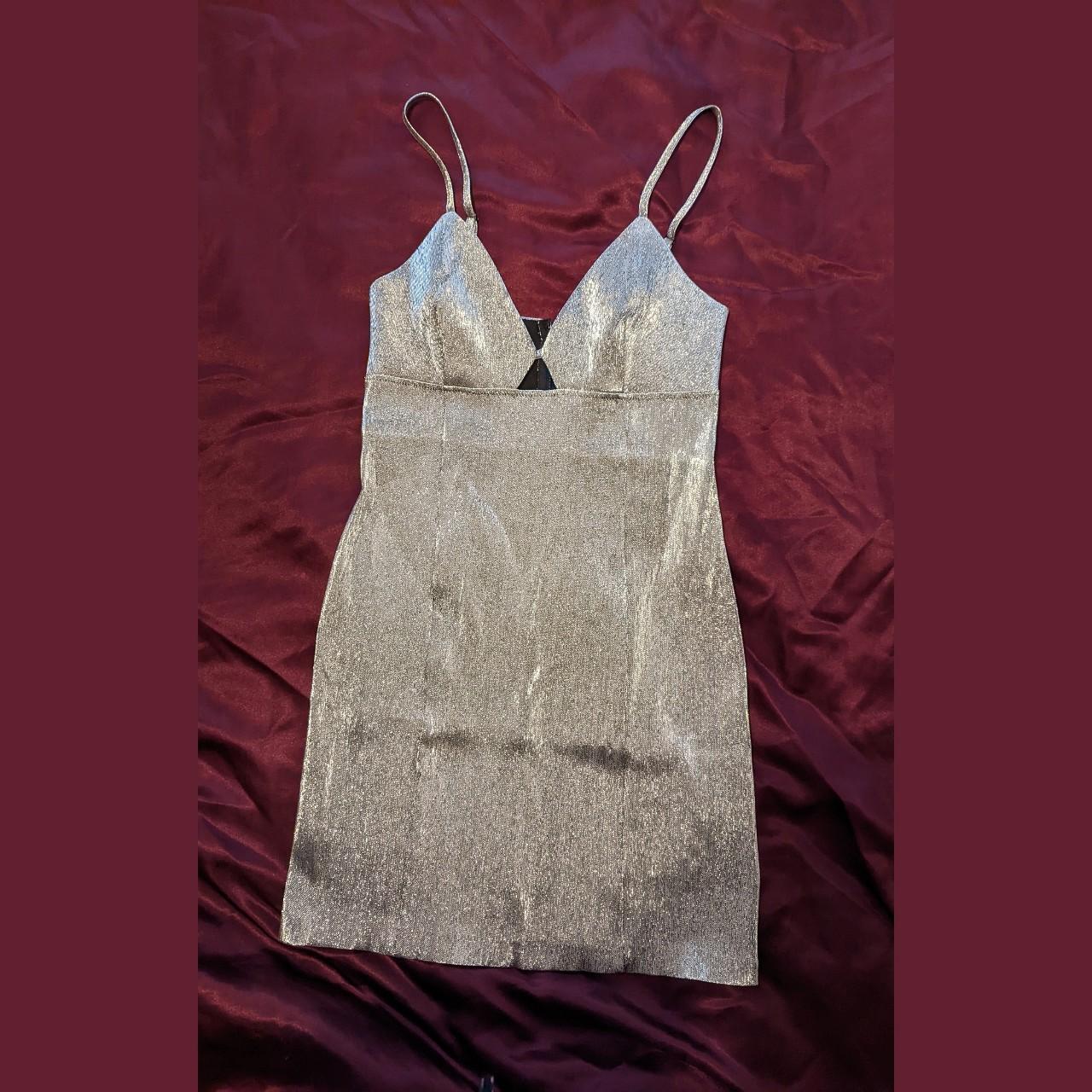 H&M Women's Silver Dress | Depop