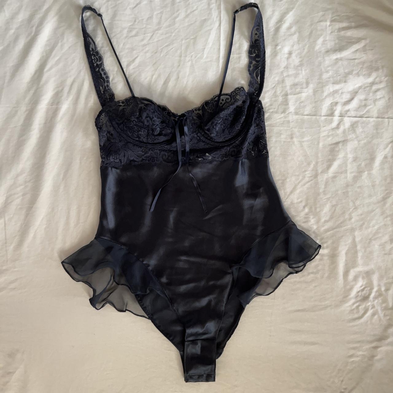 Victoria's Secret Women's Black Playsuit-romper | Depop