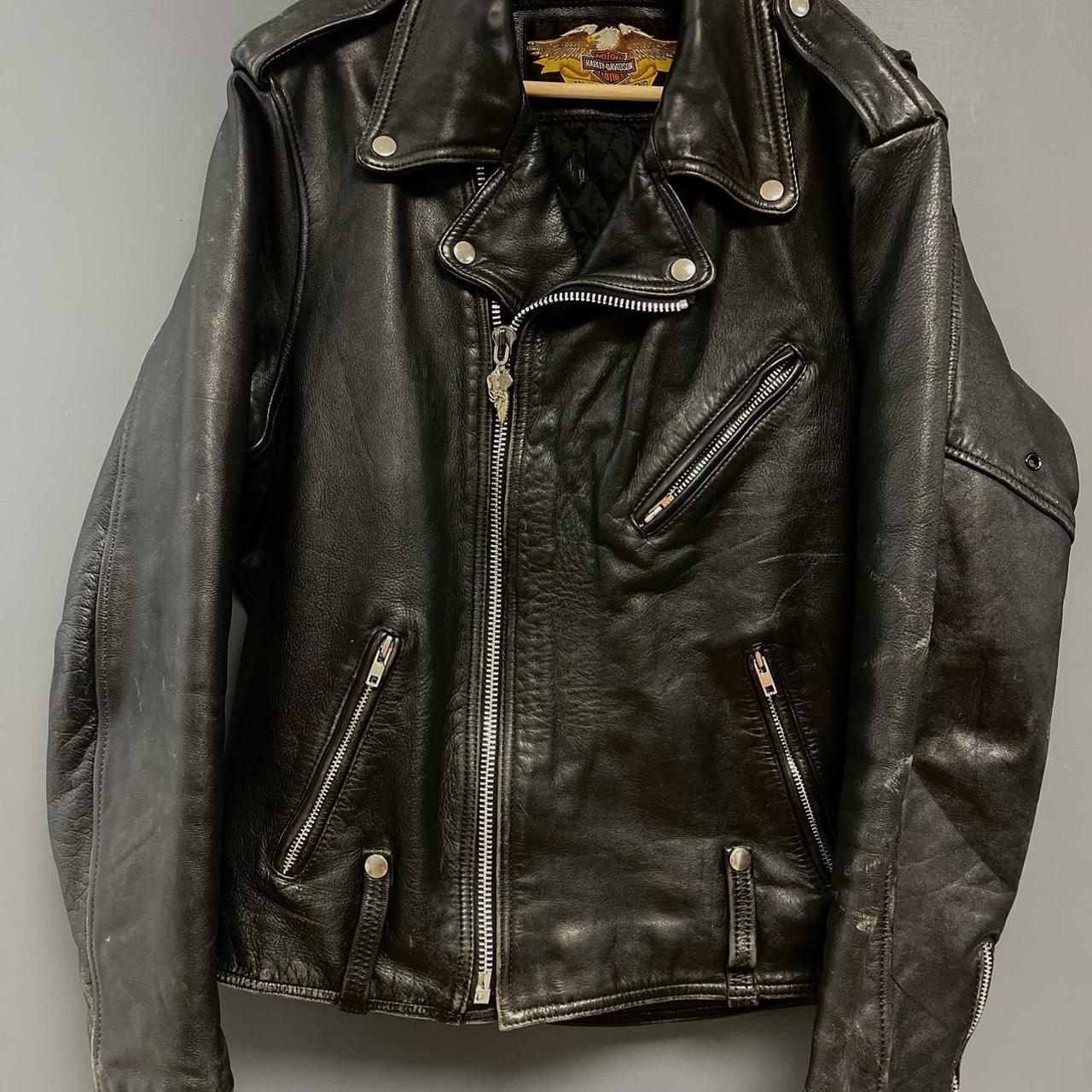 Harley Davidson vintage leather jacket. Everything... - Depop