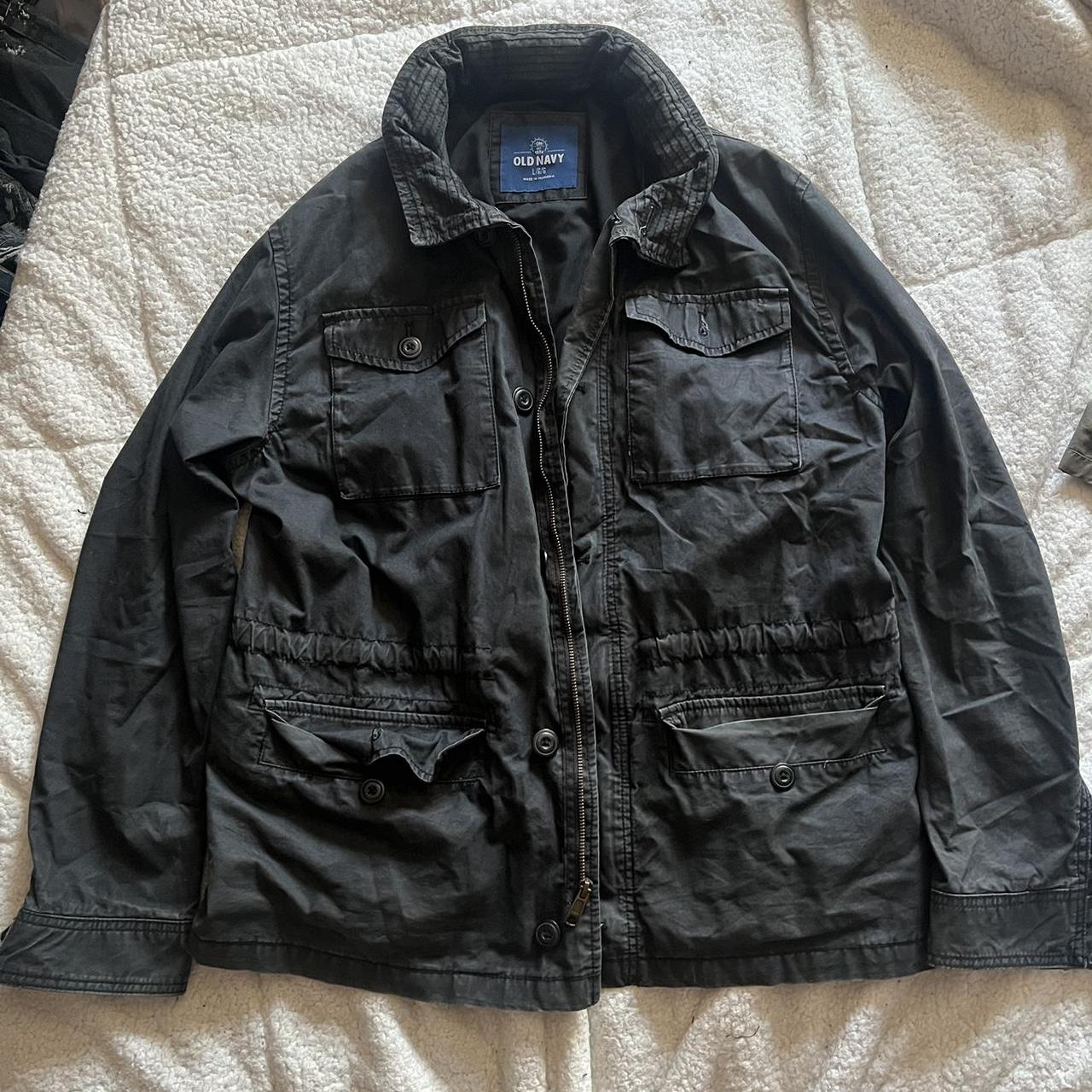 vintage old navy jacket size L has a hood you can... - Depop