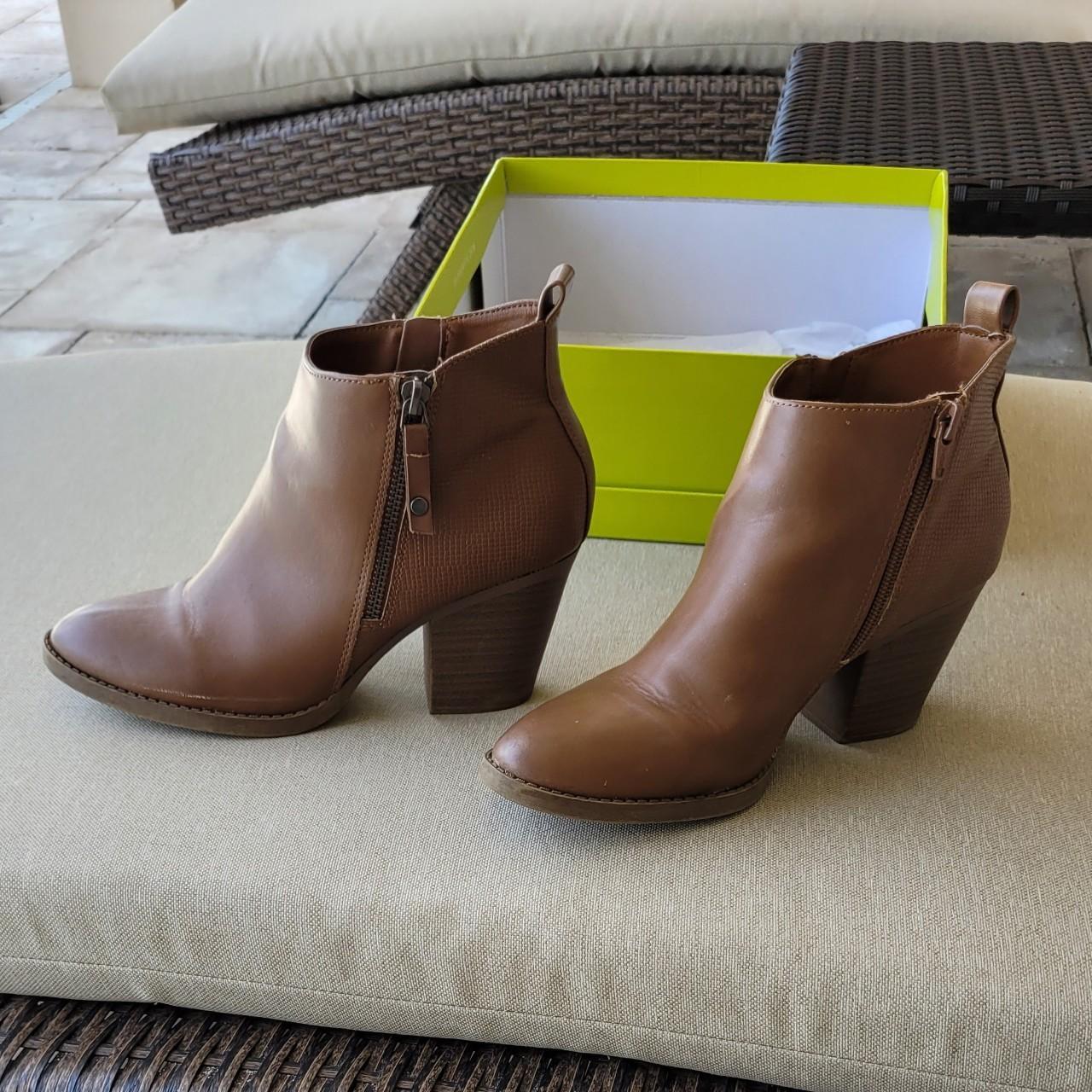 Light brown hotsell heeled boots