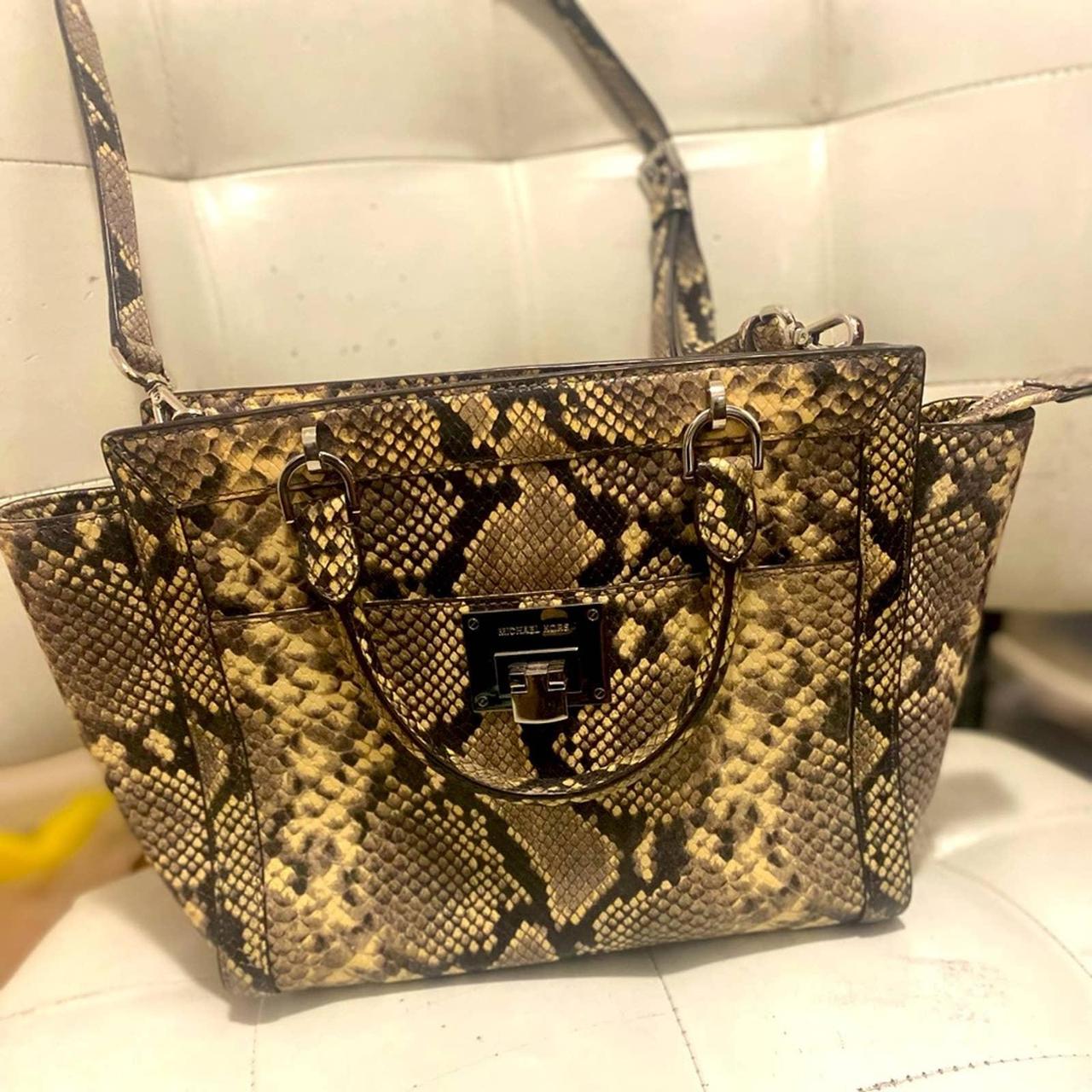 Snakeskin michael sale kors handbag