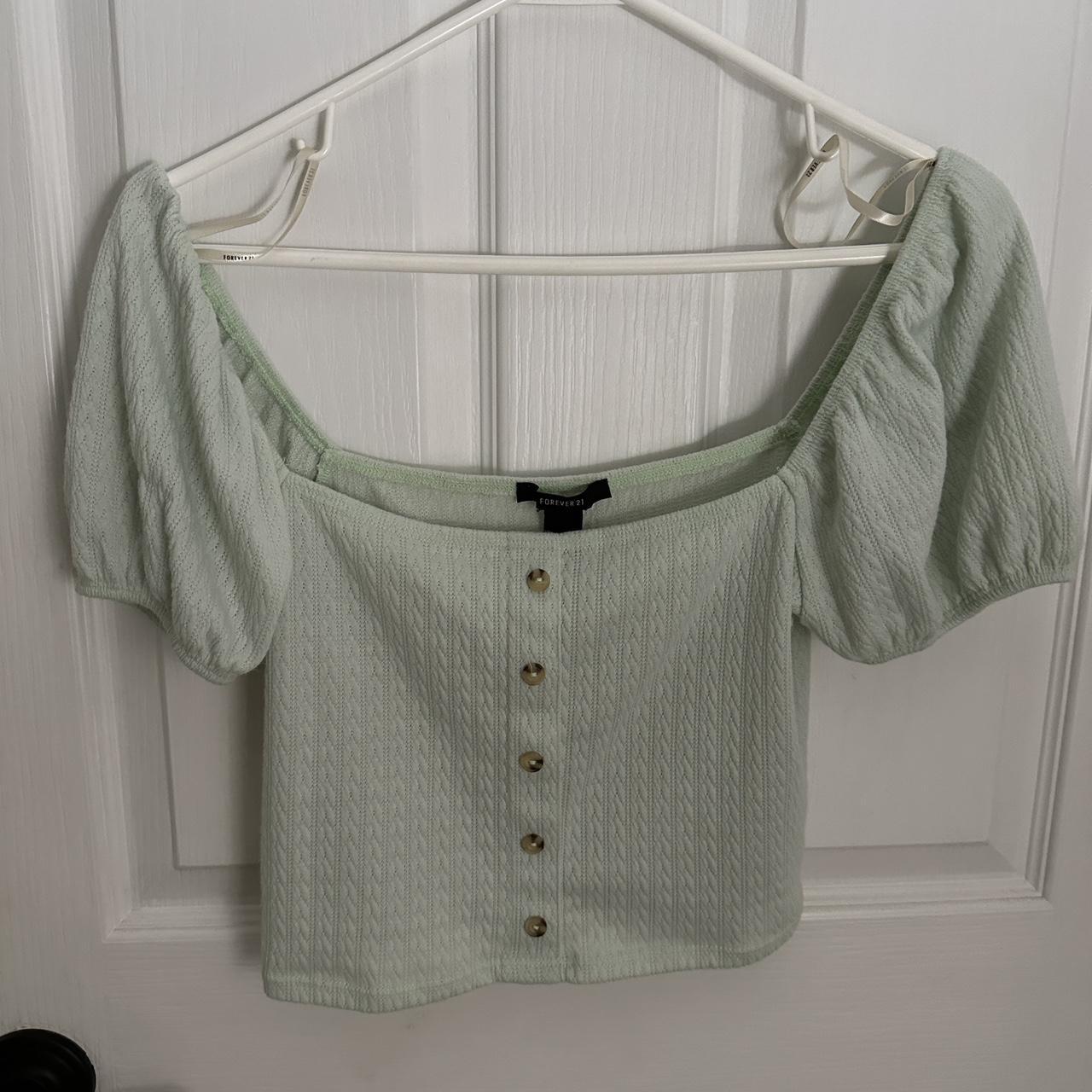 forever 21 square neck top! barely ever worn and in... - Depop