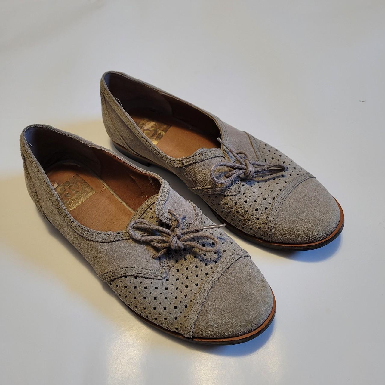 Taupe suede leather shoes Genuine leather Dolce