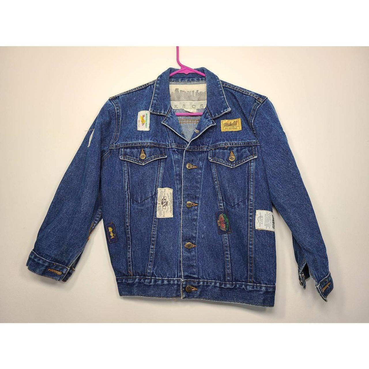 KAOS Jeans Jacket with Decals. Woman s size S